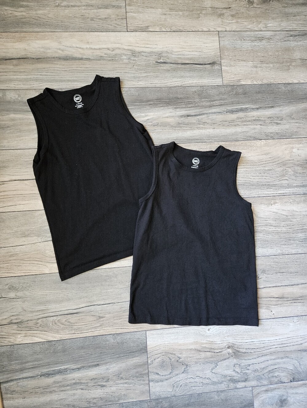 Kids Black Tank Top - 2-Pack COTTON Blend